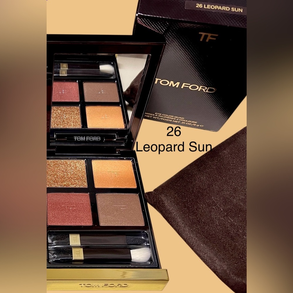 Tom Ford New 26 Leopard Sun Eyeshadow Quad Palette Warm Gold and Orange Hues